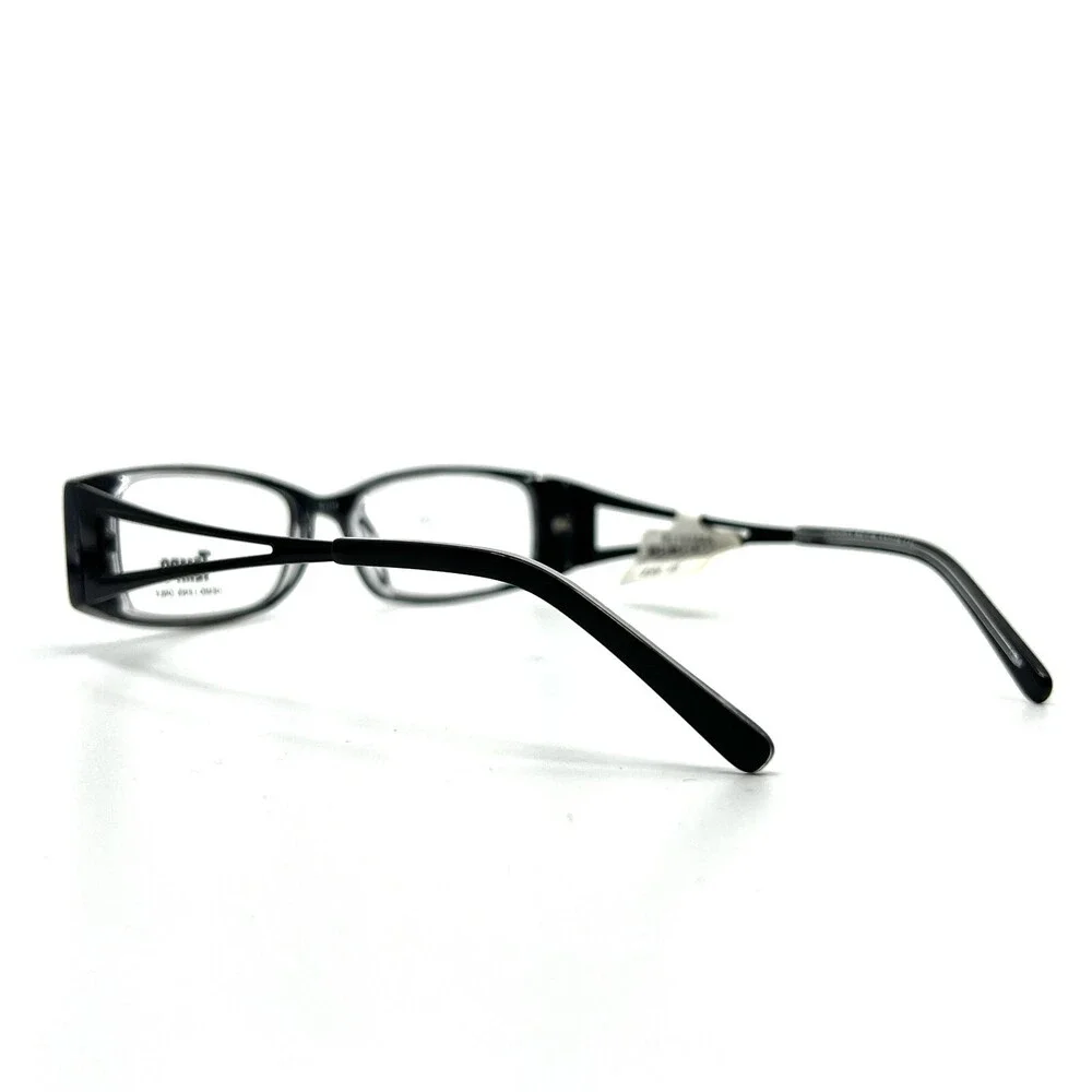 Tempo WP 0003 Eyeglasses Black Crystal Rectangular Full Rim Frames 52[]16 140